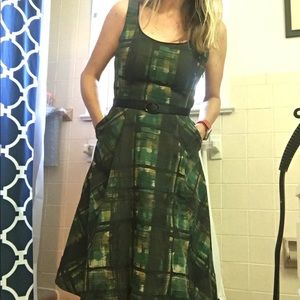 Green plaid Maeve (Anthropologie) dress size 4.